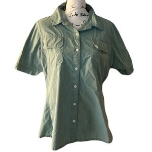 Timberland womens short sleeve top size XL light green